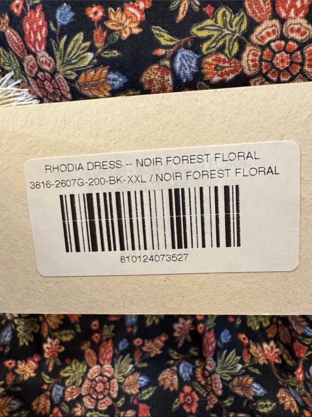 NWT Doen Rhodia in Noir Forest Floral Lightweight Organic Cotton Maxi Dress XXL - Picture 13 of 15